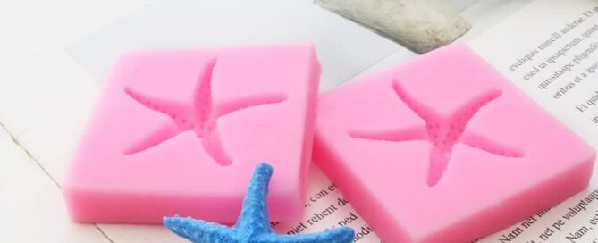 2 Pieces 3D Starfish Silicone Mold, DIY Silicone Mold Candy Cake Decoration Baking Tool