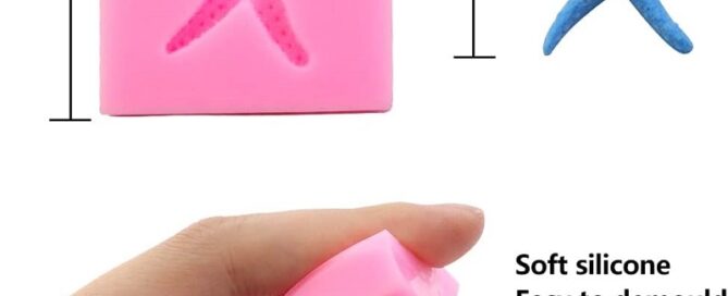 2 Pieces 3D Starfish Silicone Mold, DIY Silicone Mold Candy Cake Decoration Baking Tool
