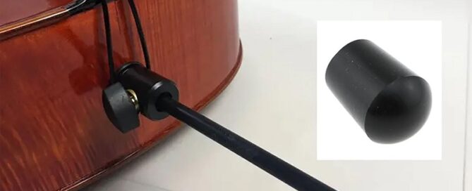 6mm Inner Diameter Black Rubber Non-Slip Pad Cello Endpin Plug Cello Endpin Tip