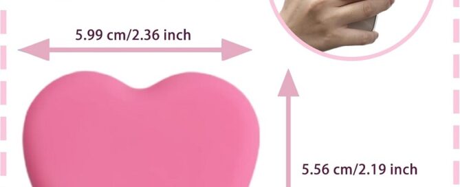 Cute Heart Shape Silicone Cover Mobile Phone Silicone Socket Grip Stand Holder