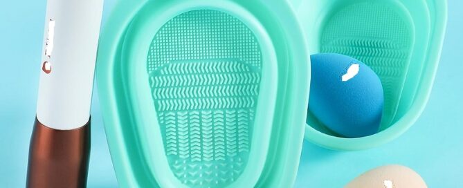 Foldable Silicone Makeup Brush Cleaner Pad Bowl Portable Mat Scrubber Cleaning Tool for Makeup Brushes