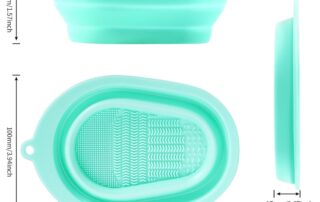 Foldable Silicone Makeup Brush Cleaner Pad Bowl Portable Mat Scrubber Cleaning Tool for Makeup Brushes