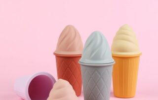 Ice Cream Sand Silicone Toys Silicone Beach Toy Ice Cream Cup for Toddlers