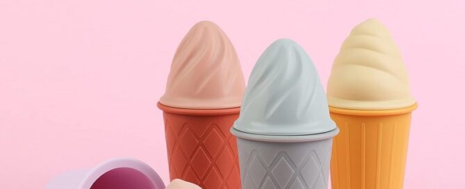 Ice Cream Sand Silicone Toys Silicone Beach Toy Ice Cream Cup for Toddlers