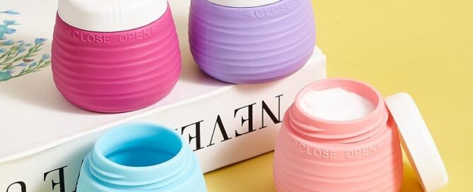 Leak-Proof Travel Containers for Toiletries 50ml Travel Silicone Cosmetic Cream Jars