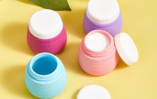 Leak-Proof Travel Containers for Toiletries 50ml Travel Silicone Cosmetic Cream Jars