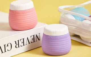 Leak-Proof Travel Containers for Toiletries 50ml Travel Silicone Cosmetic Cream Jars