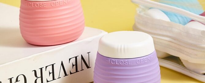 Leak-Proof Travel Containers for Toiletries 50ml Travel Silicone Cosmetic Cream Jars