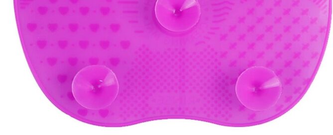 Makeup Silicone Brush Mat Soft Silicone Pad Cosmetic Brush Washing Tool with Suction Cups
