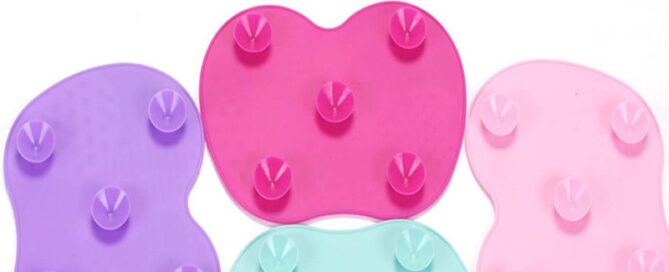 Makeup Silicone Brush Mat Soft Silicone Pad Cosmetic Brush Washing Tool with Suction Cups