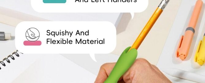 Pen Grip Silicone Holders for Handwriting Ergonomic Dual-Head Design Improves Grip Control