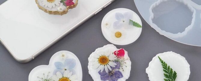 Round Phone Grip Epoxy Resin Mold Silicone Phone Socket Holder Resin Molds