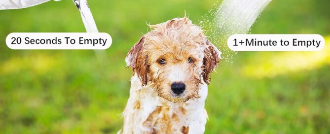 Silicone Dog Shower Head Outdoor Shower Camp Green Water Silicone Sprayer Bottle Attachment Pet Shower