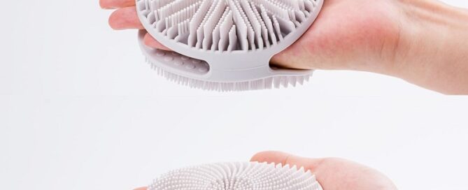 Silicone Exfoliating Body Scrubber Silicone Body Shampoo Brush Soft Silicone Hair Scalp Massager