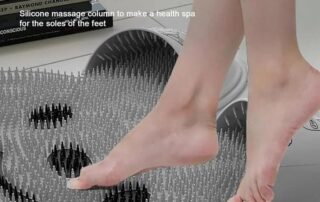 Silicone Foot Scrubber in Shower Anti-Slip Dead Skin Remover Bathroom Massager Mat