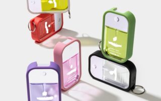 Silicone Hand Sanitizer Mist Case Protective Hand Sanitizer Spray Silicone Case with Keyring