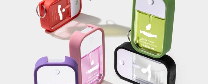 Silicone Hand Sanitizer Mist Case Protective Hand Sanitizer Spray Silicone Case with Keyring