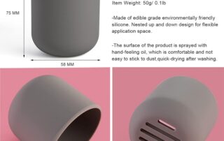 Silicone Makeup Sponge Container Beauty Sponge Jar with Double-Sided Vent Design for Quick Drying