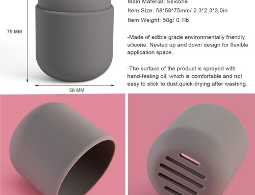 Silicone Makeup Sponge Container Beauty Sponge Jar with Double-Sided Vent Design for Quick Drying