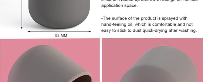 Silicone Makeup Sponge Container Beauty Sponge Jar with Double-Sided Vent Design for Quick Drying