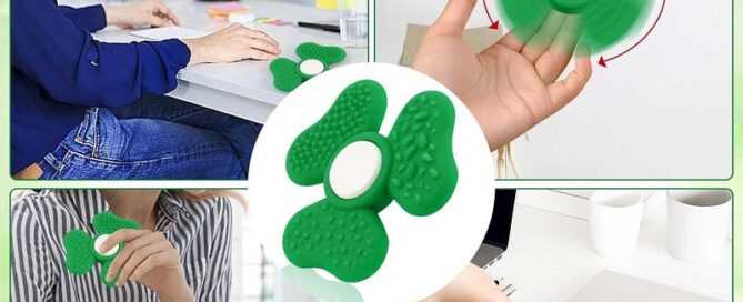 Silicone Sensory Fidget Spinners Textured Anxiety Stress Relief Silicone Toy for Adults Kids