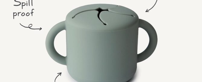 Silicone Snack Cup Spill Proof Food Container for Toddler