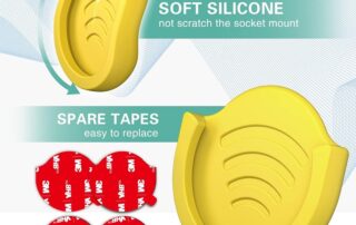 Silicone Socket Holder Silicone Phone Holder for Collapsible Grip Users with 3M Sticky Adhesive