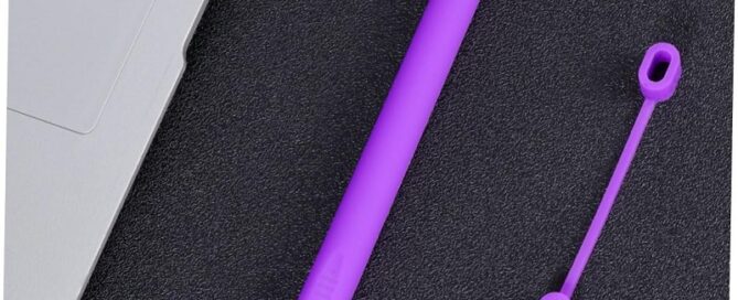 Silicone Stylus Sleeve Cover for Pencil Lost Grip Holder Purple Touch Pen for Enhanced Comfort and Control