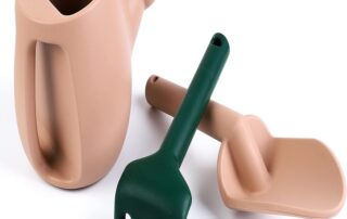 Silicone Toddler Gardening Tools Silicone Beach Toys, Silicone Kids Shovel and Rake Watering Can