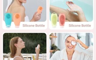 Silicone Travel Bottles Leak-Proof Multi-functional Travel Bottles with Hair Wash Silicone Massage