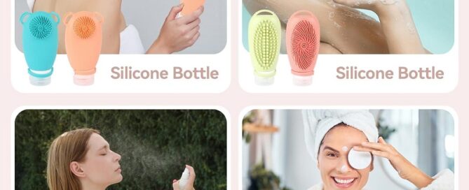 Silicone Travel Bottles Leak-Proof Multi-functional Travel Bottles with Hair Wash Silicone Massage