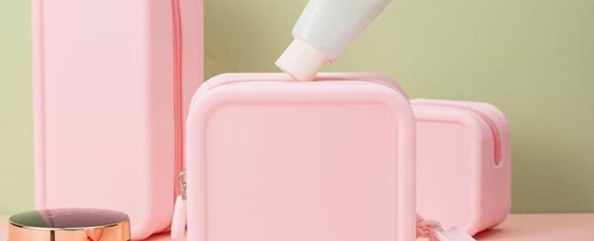 Travel Silicone Makeup Bag Toiletry Bag Aesthetic Waterproof Cosmetic Pouch
