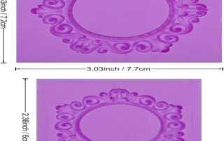 Vintage Picture Frame Silicone Molds for Resin Casting 2 Piece Ornate Baroque Design Fondant Molds