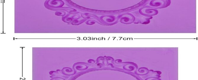 Vintage Picture Frame Silicone Molds for Resin Casting 2 Piece Ornate Baroque Design Fondant Molds