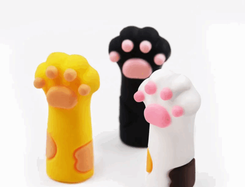 Cartoon Cat Paw Silicone Cover Protective Sleeve for Nail Scissors Manicure Tools Cap