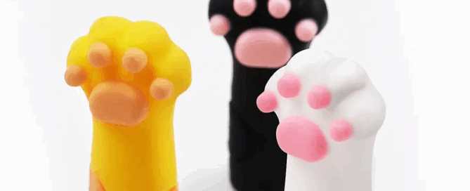 Cartoon Cat Paw Silicone Cover Protective Sleeve for Nail Scissors Manicure Tools Cap