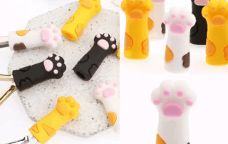 Cartoon Cat Paw Silicone Cover Protective Sleeve for Nail Scissors Manicure Tools Cap