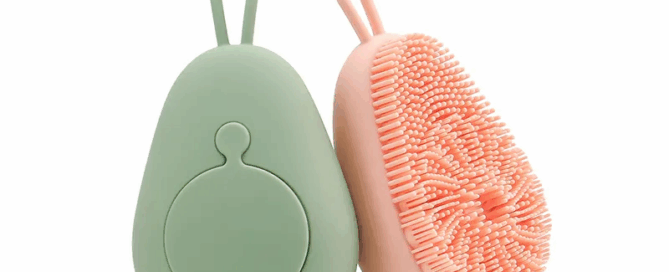 Massage Silicone Bath Brush Back Exfoliating Cleansing Body Scrubber Silicone Body Bath Brush