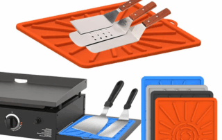 Oven Silicone Grill Tool Mat Barbecue Shovel Silicone mat with Side Frame Pad