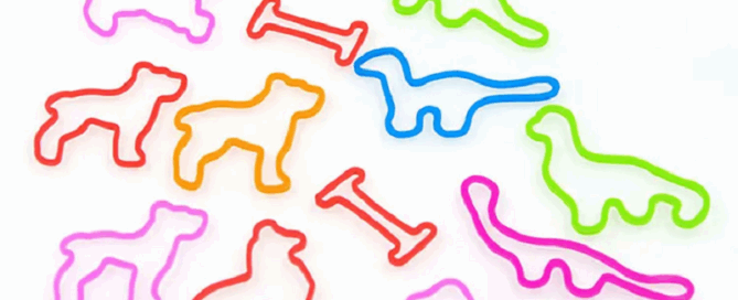 Party Fun Silicone Zoo Animal Shaped Bracelet Hair Silicone Rubber Band