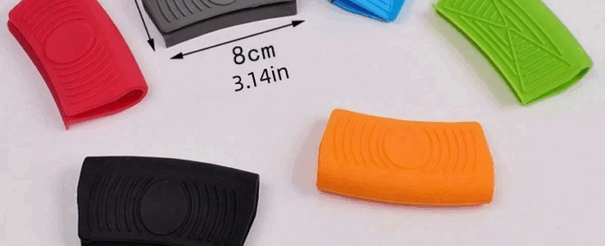 Pot Handle Silicone Cover Durable Heat Resistant Anti-Skid Safe Cookware Silicone Ear