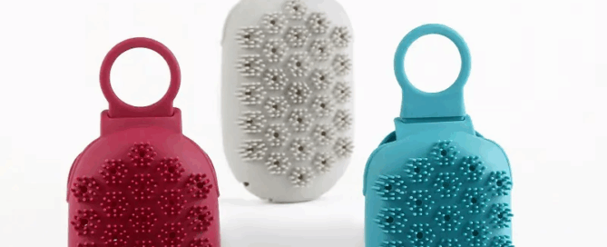 Silicone Body Scrubber Bubble Silicone Oval Soap Bag Silicone Skin Brush Cleaner