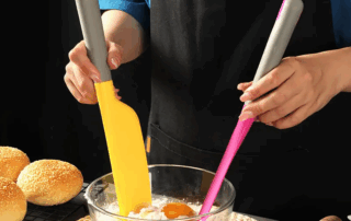 Silicone Cream Scraper Jam Mixing Knife Baking Tools for Kitchen Bakery Cake Scraper