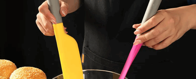 Silicone Cream Scraper Jam Mixing Knife Baking Tools for Kitchen Bakery Cake Scraper