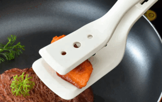 Silicone Grip Flip Spatula Tongs Heat-Resistant Kitchen Serving Meat Turning Tongs Frying Cooking Utensils