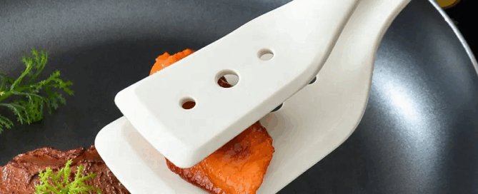 Silicone Grip Flip Spatula Tongs Heat-Resistant Kitchen Serving Meat Turning Tongs Frying Cooking Utensils