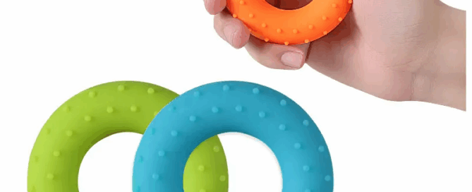 Silicone Hand Grip Strength Hand Rehabilitation Training Silicone Massage Point O-Shaped Grip Ring