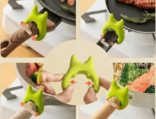 Silicone Handle Spatula Clip Heat Resistance Non-Slip Silicone Pot Spoon Pan Holder Rest