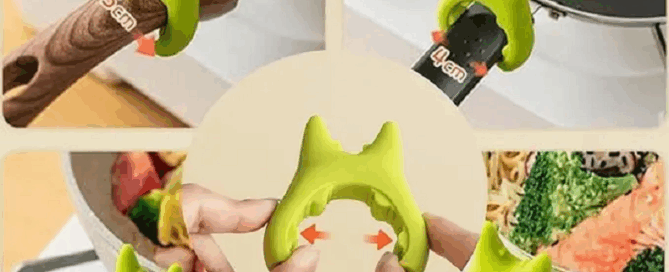 Silicone Handle Spatula Clip Heat Resistance Non-Slip Silicone Pot Spoon Pan Holder Rest