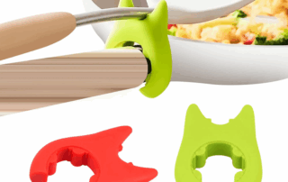 Silicone Handle Spatula Clip Heat Resistance Non-Slip Silicone Pot Spoon Pan Holder Rest